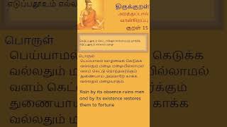 Thirukural 15/Chapter 2 கெடுப்பதூஉம் கெட்டார்க்குச் சார்வாய்மற் றாங்கே எடுப்பதூஉம் எல்லாம் மழை.