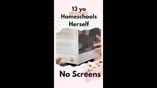 13yo Homeschools Herself- Robinson Curriculum Routine #shorts