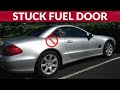 How to open a stuck fuel door - Mercedes SL R230