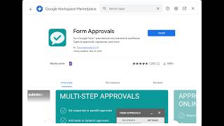 How to install and open the Form Approvals add-on