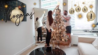 OUR CHRISTMAS DECORATIONS IN THE NEW APARTMENT | VLOGMAS 2019 Day 1