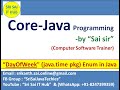 Java DayOfWeek Enum || Java Days in a Week || java.time.DayOfWeek enum || java.time pkg || #405