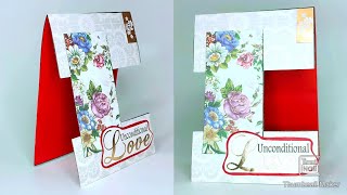 DIY - Split panel card tutorial #card #cards
