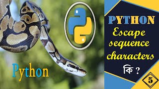 Escape sequence characters in Python | Python Tutorial | In Bengali | 05