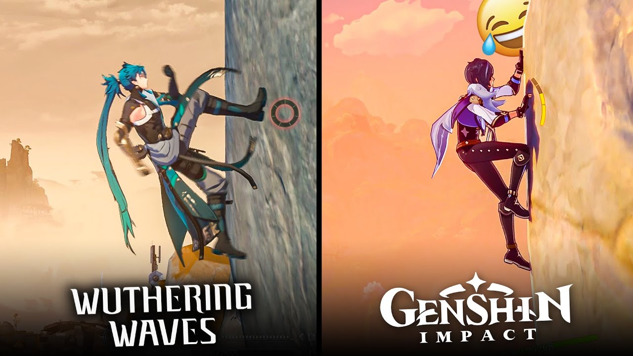 Wuthering Waves Vs Genshin Impact Parkour Edition Youtube