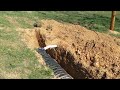 septic system installation 100 ft of pipe from tank to chambers.