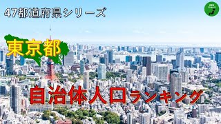 【47都道府県シリーズ】269_東京都自治体人口ランキング2021