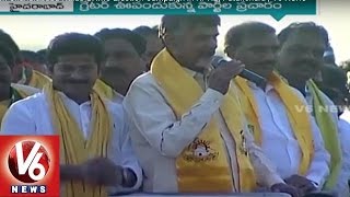 AP CM Chandrababu Naidu GHMC Election Campaign In KPHB, Patancheru | V6 News