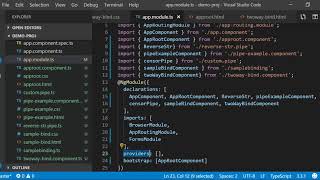 Angular 7 - Two Way Binding - App Module