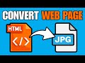 How To Convert HTML Web Page to Image (JPG & PNG)