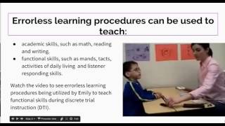 Errorless Learning Presentation