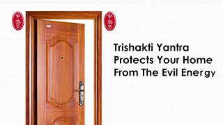 Hindu Decor Trishakti Yantra wall Hanging Home, Temple, Office Door - वास्तु शास्त्र टिप्स