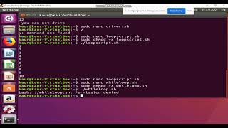 While loop in Linux Scripting on Ubuntu DEsktop