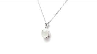 Johareez 1.10CTW Genuine Cushion-Shaped Moonstone .925 Sterling Silver Pendant