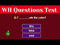 wh question quiz with answer