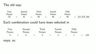 Combinatorics, Part Five