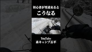 【危険】バイクで雪道を走るとこうなる