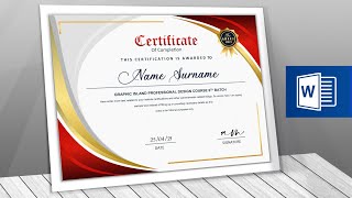 Microsoft Word Certificate Design | How to create Certificates in MS Word