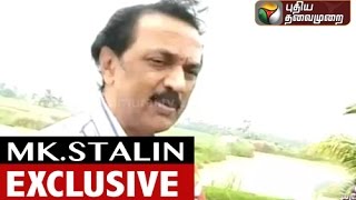 Stalin's exclusive interview to Puthiyathalaimurai  atop a tractor at Cuddalore