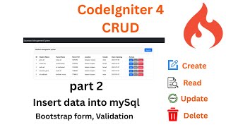 #2 How to Insert Data into MySQL with CodeIgniter 4 and Bootstrap Form Validation