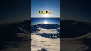 North pole 24h hours timelapse during summer.This phenomenon is called The Midnight Sun. #shorts