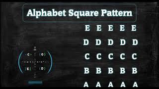 126 Alphabet Square Pattern without any pre-defined method using while loop in Python