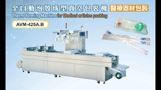 Thermoforming machine for sponge packing