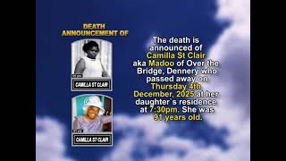 Camilla St Clair ~ Short Obituary