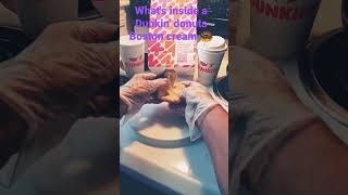 Inside Dunkin Donuts Boston Cream