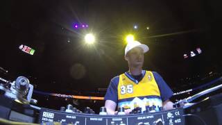 Chris Karns performs NBA halftime show @ Game 2 of Denver Nuggets vs Golden State Warriors