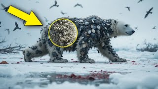 Heartwarming Polar Bear with Its Entire Body Covered in Millions of Barnacles #polarbear #wildlife