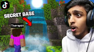 Testing Minecraft Secret Bases Viral TikTok Hacks 🔥😲!!