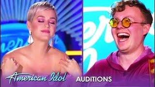 Eddie Island: Katy Perry's Got The FEELS On This Guy | American Idol 2019