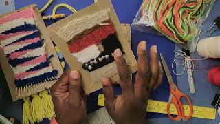 Weaving on a cardboard loom- Make Art With Mrs. M.