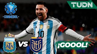 ¡GOLAZO DE MESSI con el sello de la casa! | Argentina 1-0 Ecuador | CONMEBOL-Eliminatoria 2023 |TUDN