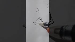 fish drawing with മ