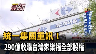 統一集團重訊！290億收購台灣家樂福全部股權－民視新聞