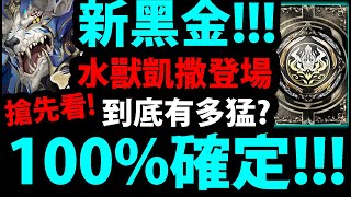 【神魔之塔】新黑金搶先曝光😱『水獸黑金登場！』凱撒到底有多猛？美術圖搶先看！【獸道征途 ‧ 凱撒】【阿紅實況】