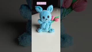 Make a cute Bunny with a handkerchief🐰 DIY Easter decorations