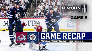 Gm 5: Avalanche @ Jets 4/30 | NHL Highlights | 2024 Stanley Cup Playoffs