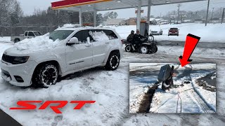 Snow Sledding With Dcode Jeep SRT 🏂🤣