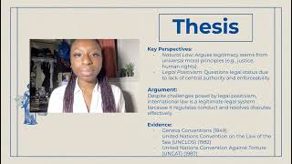 The Legitimacy of International Law Presentation - Deborah Akinbile