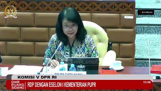 Jawaban Dirjen Cipta Karya Kementerian PUPR - RDP Komisi V DPR RI 6 September 2023