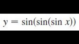 y = sin(sin(sin x)), Find the derivative of the function.