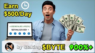 Why Staking Crypto BYTE Can Earn You $500/Day! Unbelievable Passive Income with Byte coin Token