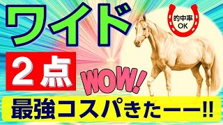 【競馬検証】ワイド2点　～最強コスパきたーー!!～