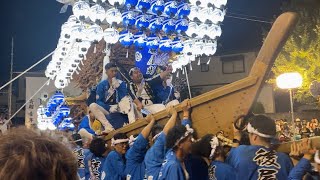 令和5年7月30日 科長神社御祭禮　太子町山田地区 後屋 だんじり 交番前 でんでん