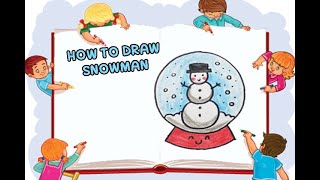 HOW TO DRAW SNOWMAN | WINTER SNOW DRAWING FOR KIDS | EASY DRAWING TUTORIAL #shorts