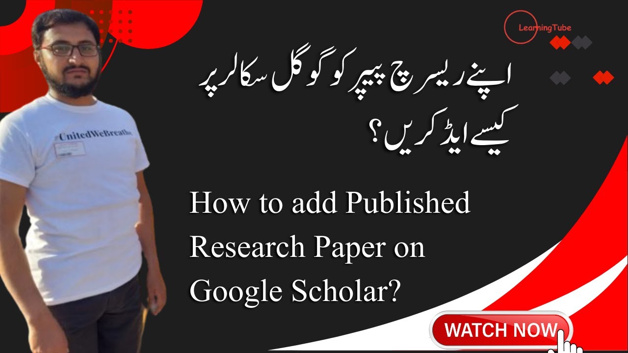 How To Add Published Research Paper To Google Scholar Youtube