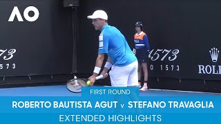 Roberto Bautista Agut v Stefano Travaglia Extended Highlights (1R) | Australian Open 2022